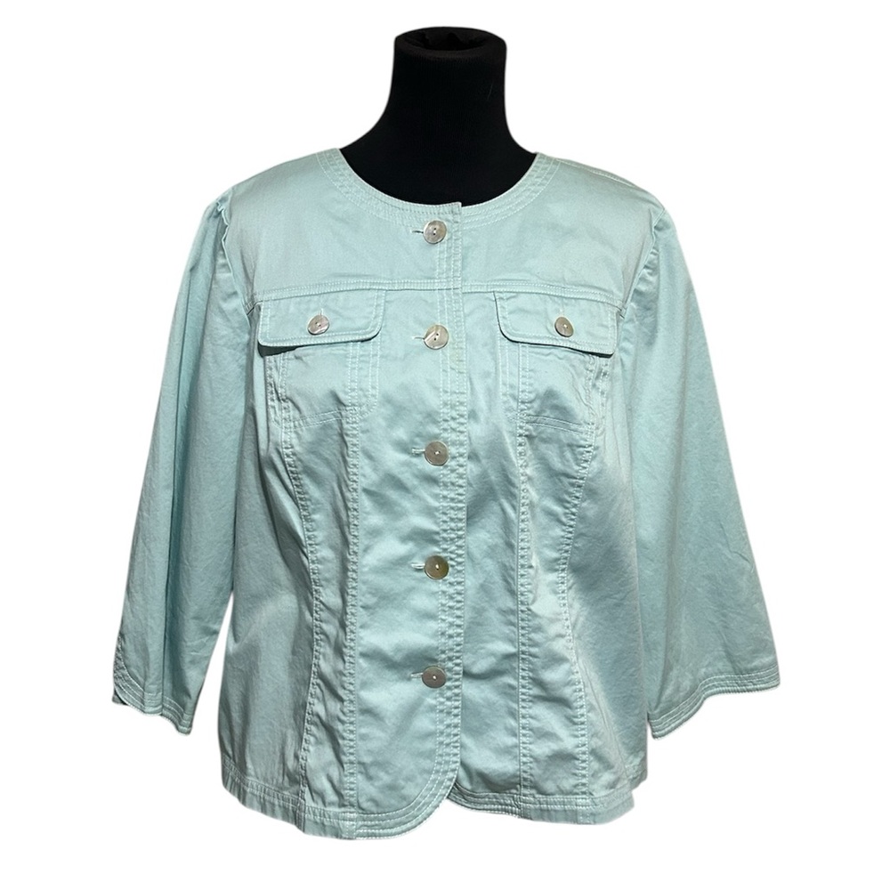 Ruby Rd. Mint Green Jacket (16W) - Picture 2 of 8